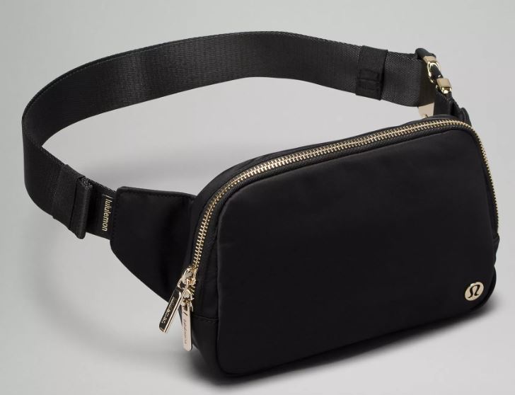 Lululemon Everyday Black Belt Bag – 1L Compact & Stylish Carry-All for Work, Gym, and Travel